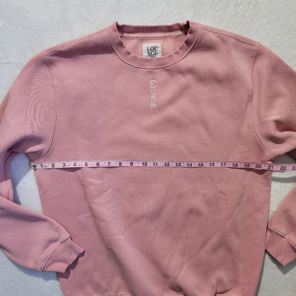 Lounge Apparel Pink Pullover Sweatshirt Lounge Print Athlesiure Size M EUC - Picture 5 of 6
